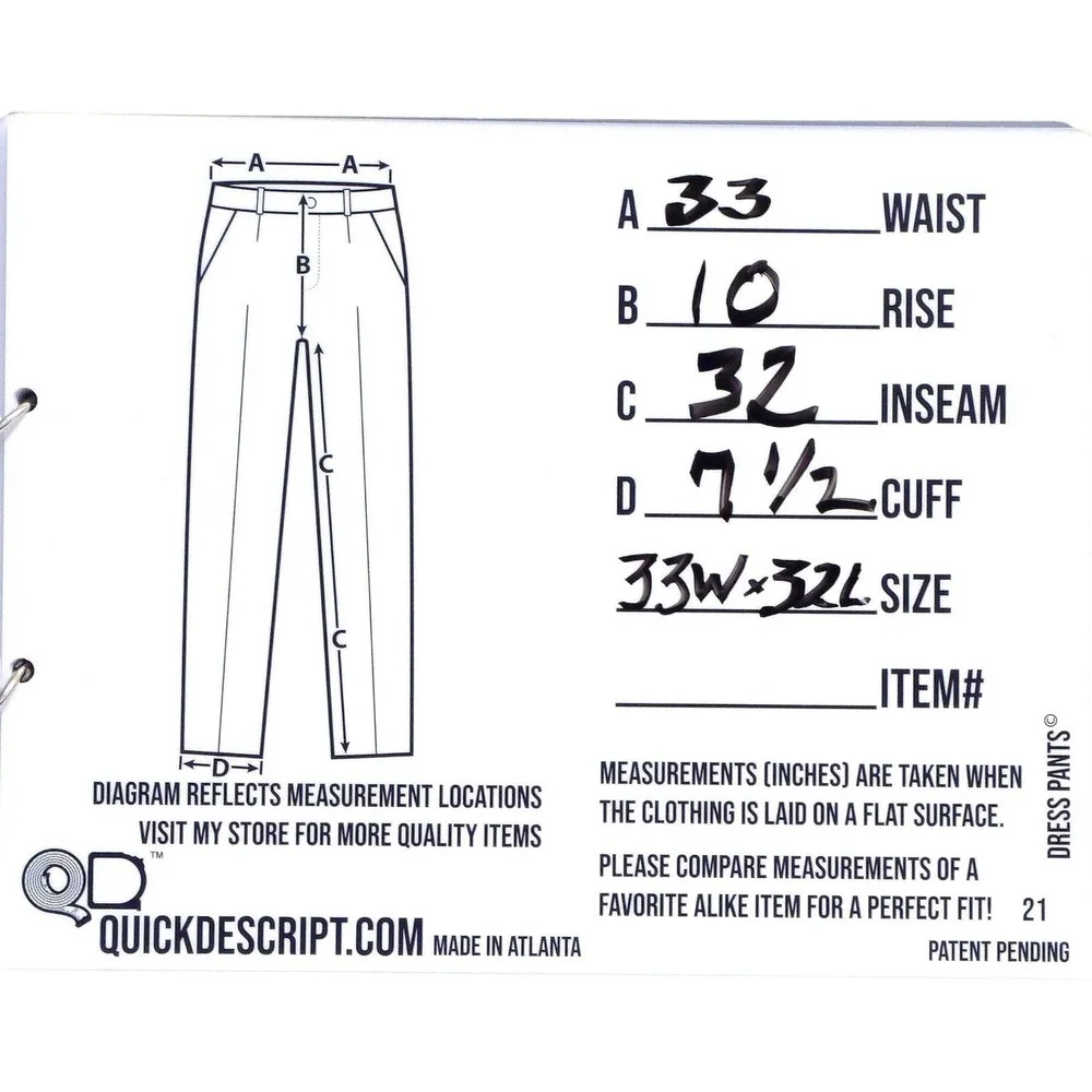 The Mens Store Bloomingdales Dress Pants Classic Fit Tonal-Check Wool Navy 33x32